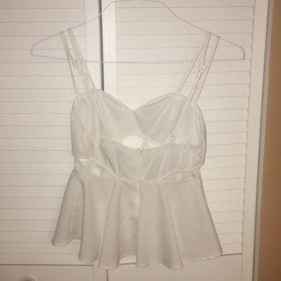 White Peplum Top - Picture 5 of 6